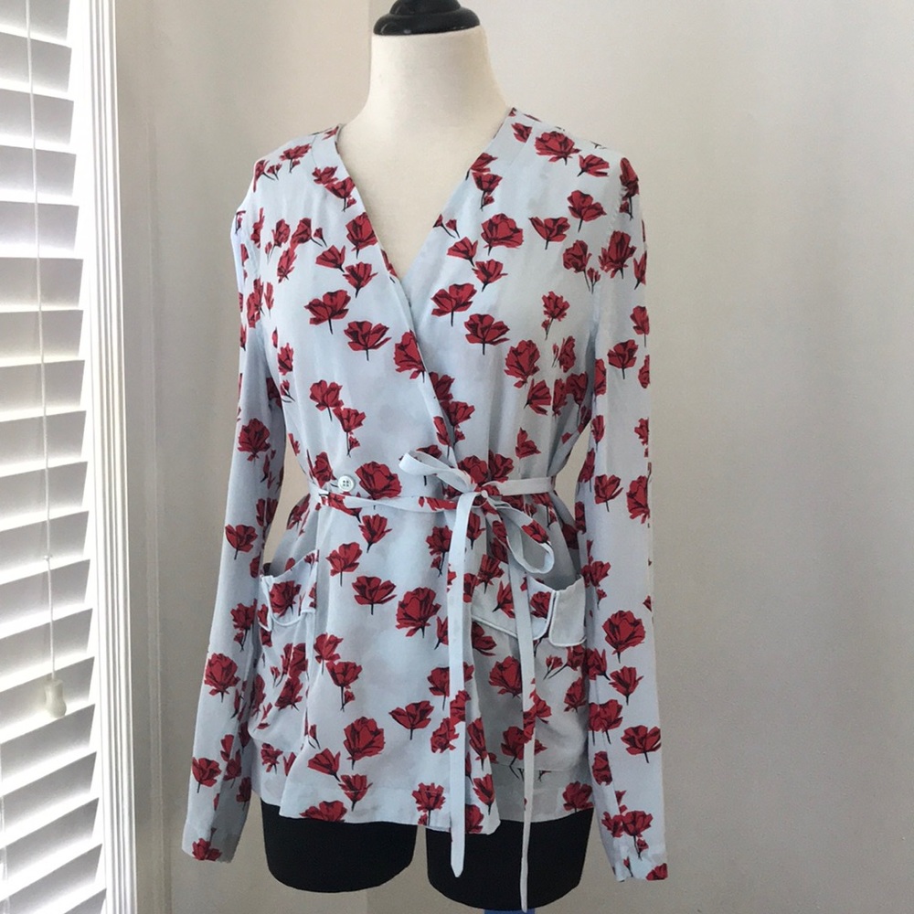 Equipment Mercer floral silk blouse